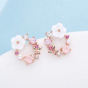 botanical earrings, daisy earrings